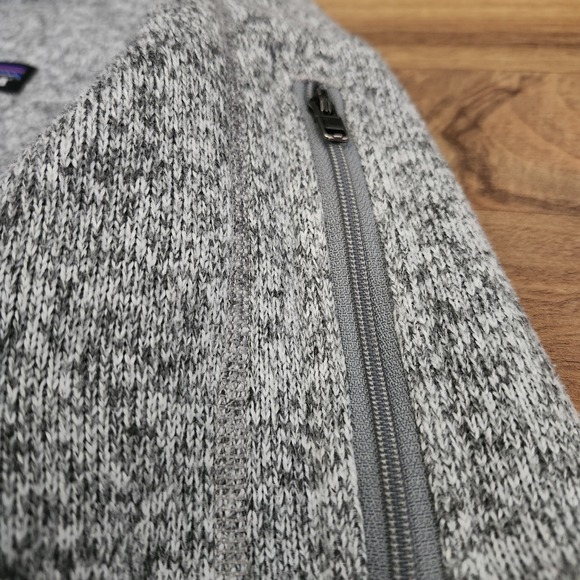 Patagonia Womens Better Sweater 1/4 Zip Birch Grey/White‎ Size XS Euc - Picture 6 of 12